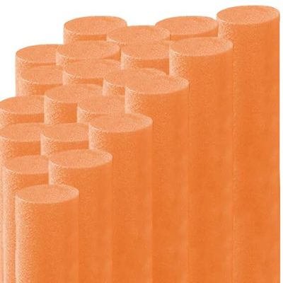 Floating Pool Noodles Foam Tube, Thick Noodles for Floating in The Swimming Pool, Assorted Colors, 47 Inches Long (50-Pack, Orange)