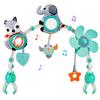 Baby Stroller Arch Mobile, Adjustable Musical Arch Toys Mobile for Crib with Universal Clamps, Versatile Activity Toy Bar for Bouncer Infant Car Seat Toys 0 6 Months Mobile for Bassinet Swing - Gray view 1