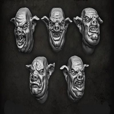 Green Stuff World for Models and Miniatures Pig Hybrid Heads S294