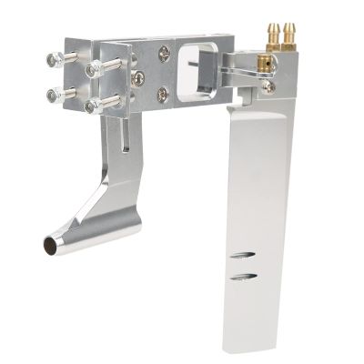Worem RC Boat Rudder Kit, Integrated Flexible Shaft 110mm RC Boat Water Absorbing Rudder Aluminum Alloy for 0.2in Shaft System