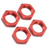 Rongm 4pcs RC Wheel Hex Hub Nut, 24mm, Aluminum, Red, Easy Installation, ARRMA 1/5 Outcast Kraton 8s view 4