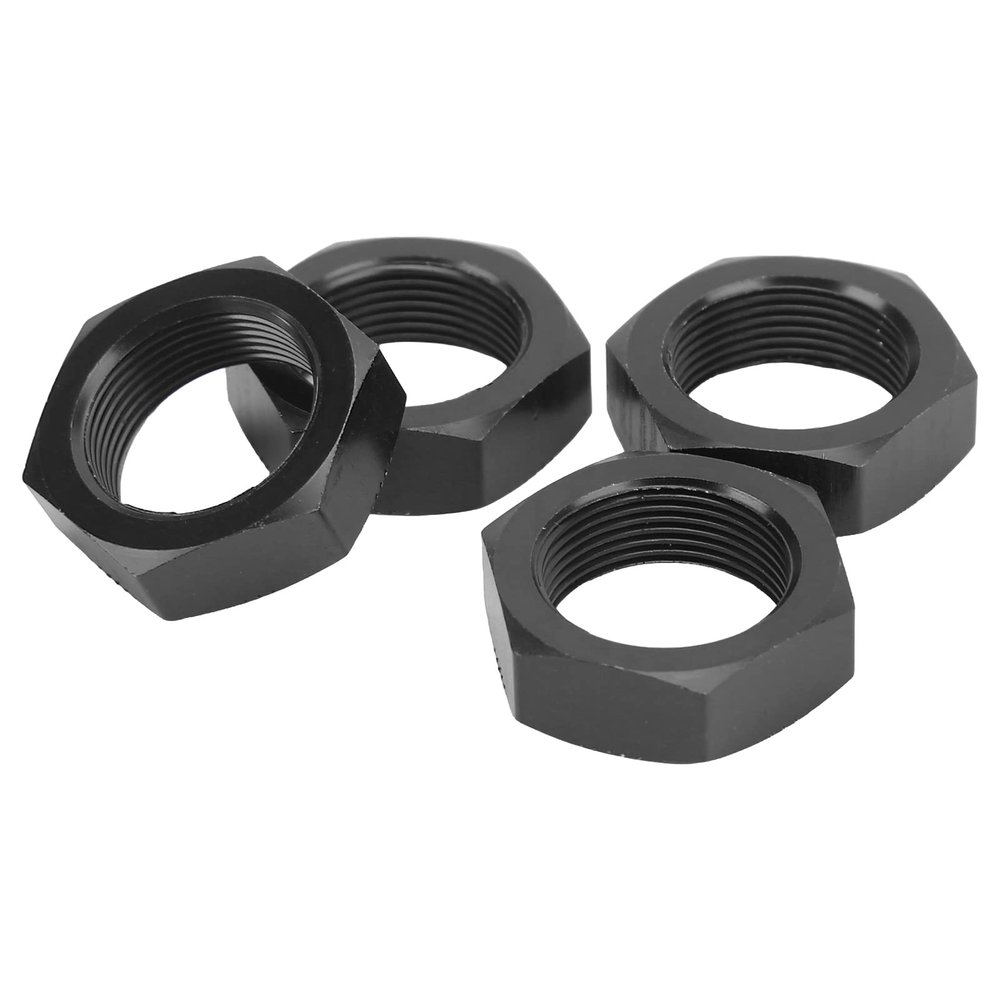 4pcs RC Wheel Hex Hub Nut Easy Installation Disassembly High Strength 24mm Aluminum Alloy Wheel Hex Hub Nut for RC Car Black