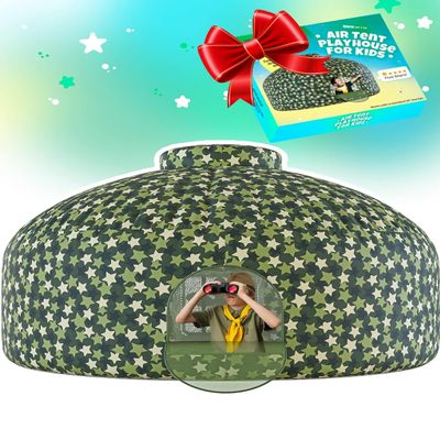 Skywin Delta Dome Air Tent for Kids with Door (77 x 50) Builds in 30 Seconds, Toddler Tents Indoor for Imaginative Play, Spacious Kids Forts Indoor Playhouse for Boys and Girls (Fan Not Included)