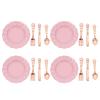 jojofuny 4 Sets Miniature Dollhouse Dish 1 12 Scale Miniature Plate Dollhouse Plate Dinner Set Simulation for Kitchen Accessories view 1