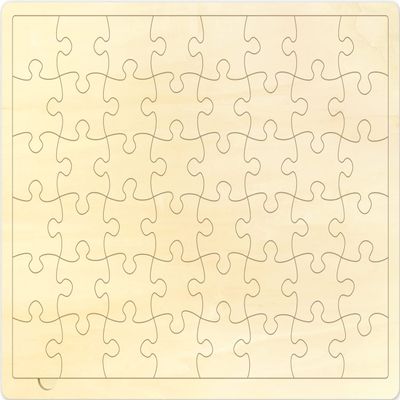 48 Piece Blank Puzzle with Tray to Draw on, Each Piece is Unique, Custom Puzzle 14.2x10.6 Inches for Crafts & DIY, Make Your Own Wooden Jigsaw Puzzles
