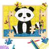 48 Piece Blank Puzzle with Tray to Draw on, Each Piece is Unique, Custom Puzzle 14.2x10.6 Inches for Crafts & DIY, Make Your Own Wooden Jigsaw Puzzles view 3