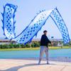 5 Meters (16.4 FT) Blue Scale Dragon Silk-Like Flowy Spinning & Shaking Poi, Outdoor Flinging Fitness Dragon Dance Wu Long 3D Dragon Ribbon Streamer with Adjustable Fiberglass Handstick + Travel Bag! view 2