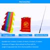 5 Meters (16.4 FT) Blue Scale Dragon Silk-Like Flowy Spinning & Shaking Poi, Outdoor Flinging Fitness Dragon Dance Wu Long 3D Dragon Ribbon Streamer with Adjustable Fiberglass Handstick + Travel Bag! view 3