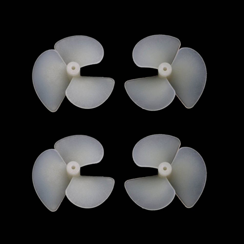 2Pairs RC Bait Boat Tug Boat Full Immersion Propeller Diameter 28mm 36mm 42mm Nylon Tri-Blade Positive Negative Paddles 2mm Motor Shaft Hole Replacement Parts for Model Electric Ship (2pairs 2x42mm)
