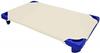 100% Cotton Standard Day-Care/Pre-School Cot Fitted Sheet with Elastic Straps, 400 TC Material for Child Care, Soft & Cool Toddler Nap Mattress Sheets, Pack of 4 - Ivory Solid (22" W X 52" L) view 1