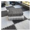 12"X12" Plush Interlocking Foam Mat, 6Mm Thick Foam Mat,Living Room Bedroom Carpet Tiles Area Rug Mat,Soft Puzzle Play Mat,Grey+White,40Pcs view 1