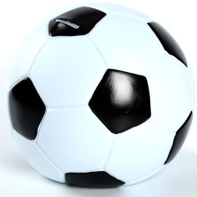 H&W Soccer Piggy Bank for Grils Boys, Shatterproof Football Sports Themed Coin Bank, Large Size, 2022 World Cup Soccer Gift for Kids(L Size)