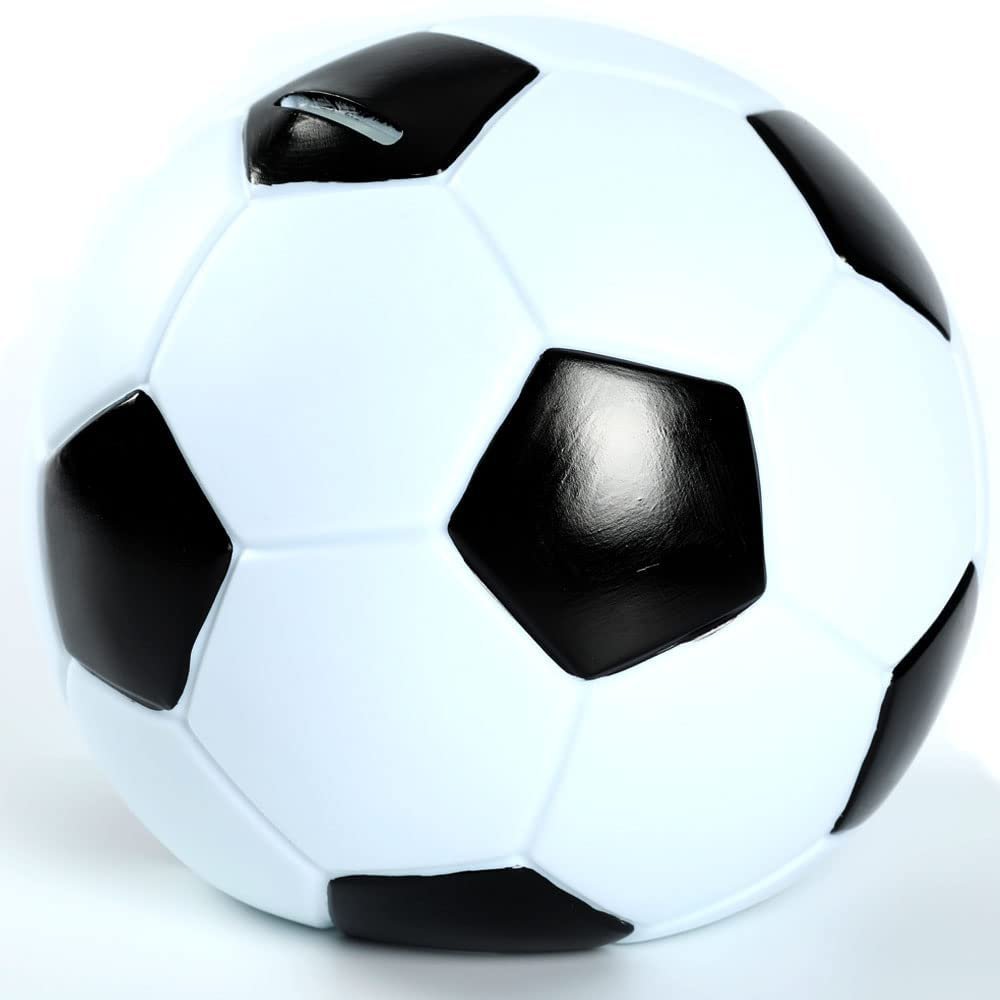 H&W Soccer Piggy Bank for Grils Boys, Shatterproof Football Sports Themed Coin Bank, Large Size, 2022 World Cup Soccer Gift for Kids(L Size)