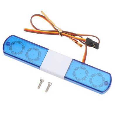 RC Vehicle Roof Light, RC Police Car LED Flashing Lights 4 Modes Lighting Compatible with 1/8 1/10 RC Cars Sportinggoods Body Parts(Blue?