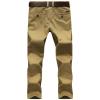 Men Relaxed Fit Casual Cotton Pant Chino Flat Front Classic Straight Pants Lightweight Business Comfort Trousers (Khaki,29) view 2