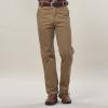 Men Relaxed Fit Casual Cotton Pant Chino Flat Front Classic Straight Pants Lightweight Business Comfort Trousers (Khaki,29) view 4