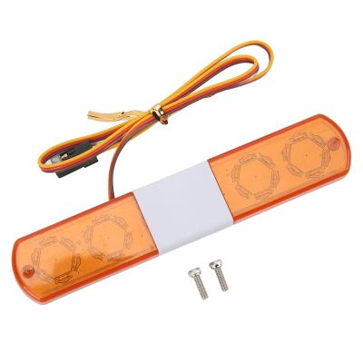 RC Vehicle Roof Light, RC Police Car LED Flashing Lights 4 Modes Lighting Compatible with 1/8 1/10 RC Cars(Yellow)