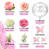 14 PCS Flower Cake Toppers Butterfly Cake Decorations Happy Birthday Cake Toppers with Artificial Pink Rose Flowers Eucalyptus Butterflies for Birthday Wedding Supplies (Pink) view 2