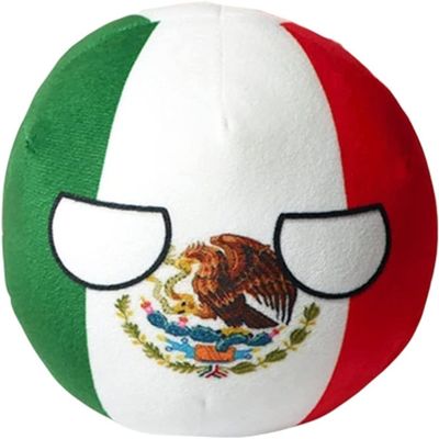 Bisavch Mexico Country Ball,Country Ball Plushies, Polandball Plush Doll Countryball Pendant Cosplay Cute Keychain Anime Plushies for Girs Boys Kids Gifts ( Color : , Size 10cm )