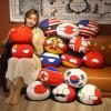 Bisavch Mexico Country Ball,Country Ball Plushies, Polandball Plush Doll Countryball Pendant Cosplay Cute Keychain Anime Plushies for Girs Boys Kids Gifts ( Color : , Size 10cm ) view 2