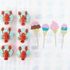 24Pcs Ice Cream Cupcake Toppers Glitter Summer Cupcake Picks for Hawaii Dessert Summer Ice Cream Themed Birthday Wedding Party Popsicle Baby Shower Decoration Supplies view 3