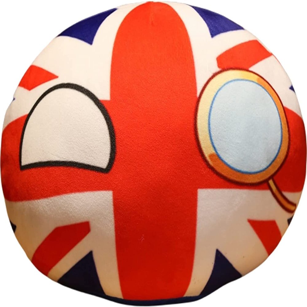 Bisavch UK Country Ball,Country Ball Plushies, Polandball Plush Doll Countryball Pendant Cosplay Cute Keychain Anime Plushies for Girs Boys Kids Gifts ( Color : , Size 20cm )