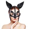 SIQITECHNO PU Halloween Cat Mask Half Face Animal Mask Adjustable Carnival Cosplay Party for Women Cosplay Prop Party Supplies view 1