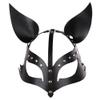 SIQITECHNO PU Halloween Cat Mask Half Face Animal Mask Adjustable Carnival Cosplay Party for Women Cosplay Prop Party Supplies view 2