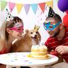 TaoBary 21 Pcs Birthday Party Hats Set for Kids Happy Birthday Glasses Paper Eyeglasses Frames Cone Hats for Christmas Party Decorations Photo Supplies view 3