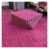 12"X12" Plush Interlocking Carpet Tiles, 10Mm Thick Foam Mat, Puzzle Play Mat, Soft Crawling Playing Floor Mat, Anti-Slip and Anti-Fall,Rose red,60Pcs view 1