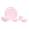 AMLESO Miniature Dollhouse Kitchen Accessories 1 6 Scale Dish Bowl Cups Set Birthday Gift Doll Houses Food Tray for Cooking Game Decoration, Pink view 4