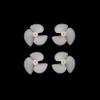 2Pairs RC Bait Boat Tug Boat Full Immersion Propeller Diameter 28mm 36mm 42mm Nylon Tri-Blade Positive Negative Paddles 2mm Motor Shaft Hole Replacement Parts for Model Electric Ship (2pairs 2x28mm) view 1
