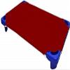 100% Cotton Standard Day-Care/Pre-School Cot Fitted Sheet with Elastic Straps, 400 TC Material for Child Care, Soft & Cool Toddler Nap Mattress Sheets, Pack of 6 - Burgundy Solid (22" W X 52" L) view 1