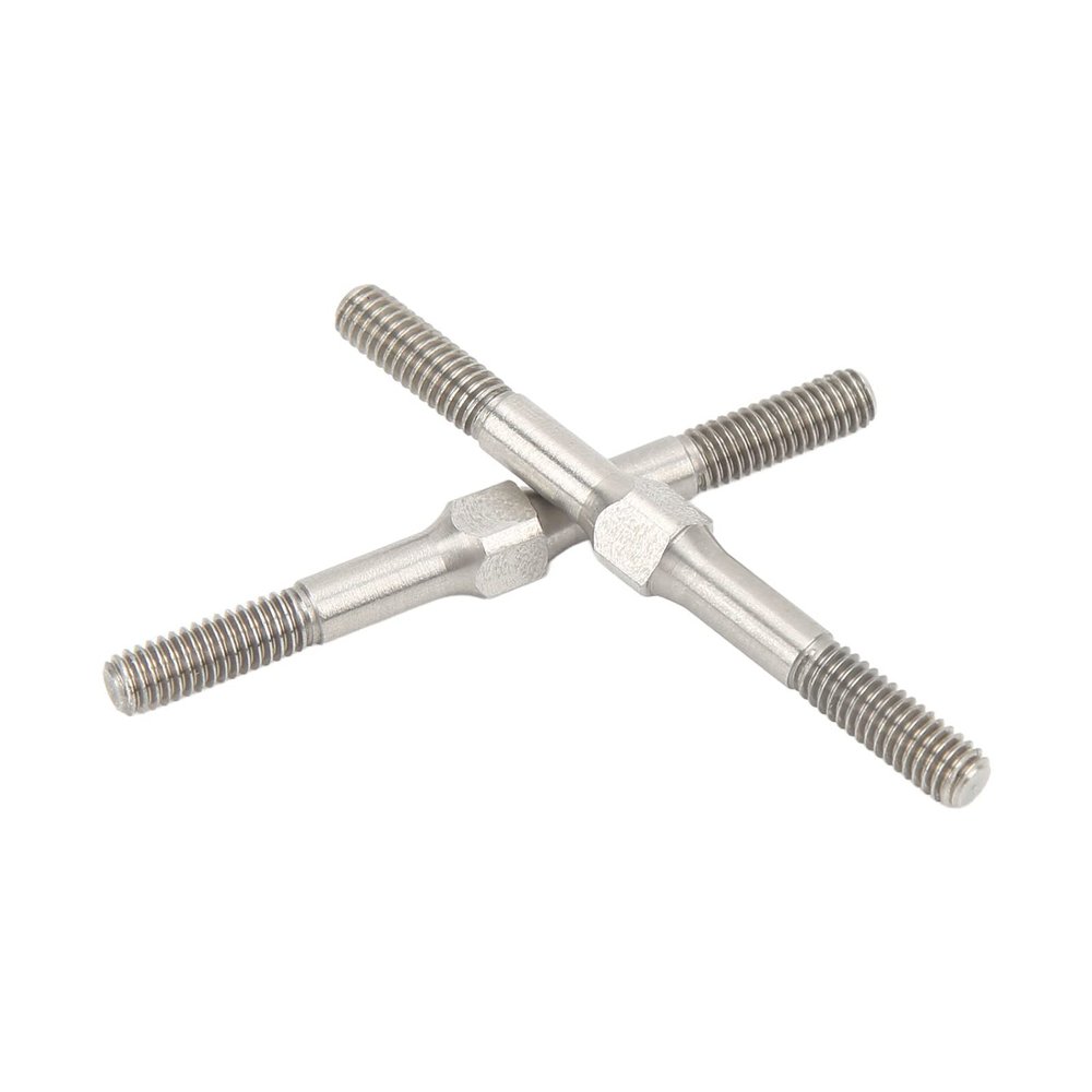 2Pcs RC Steel Turnbuckle M4 48mm RC Turnbuckle Link for ARRMA Granite, for Big Rock, for Typhoon, for Senton 3S Brushless, Brushed Series 1/10 RC Cars