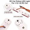 RC Vehicle Roof Light, RC Police Car LED Flashing Lights 4 Modes Lighting Compatible with 1/8 1/10 RC Cars Sportinggoods Body Parts(Red? view 4