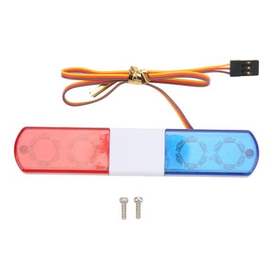 RC Vehicle Roof Light, RC Police Car LED Flashing Lights 4 Modes Lighting Compatible with 1/8 1/10 Cars Sportinggoods Body Parts(Red Blue??