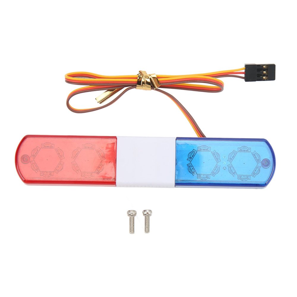 RC Vehicle Roof Light, RC Police Car LED Flashing Lights 4 Modes Lighting Compatible with 1/8 1/10 Cars Sportinggoods Body Parts(Red Blue??