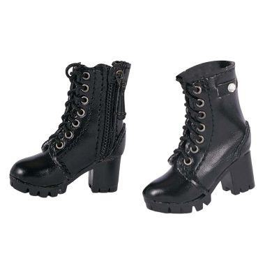 Yiju 1/6 Boot High Heeled Shoes for 12" Female Action Figures Doll Model, Black