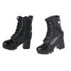Yiju 1/6 Boot High Heeled Shoes for 12" Female Action Figures Doll Model, Black view 1