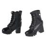 Yiju 1/6 Boot High Heeled Shoes for 12" Female Action Figures Doll Model, Black view 3