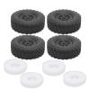 4Pcs/Set RC Tire Truck Tire Tyres WPL C24 Upgrade Parts for WPL C14 / C14K / C24 / C24K / C34 / C34K / C34KM / C44KM / B14 / B14K / B16 / B36K / C24-1 / C24-1K MN90 view 1