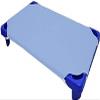 100% Cotton Standard Day-Care/Pre-School Cot Fitted Sheet with Elastic Straps, 400 TC Material for Child Care, Soft & Cool Toddler Nap Mattress Sheets, Pack of 6 - Light Blue Solid (23" W X 40" L) view 1