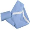 100% Cotton Standard Day-Care/Pre-School Cot Fitted Sheet with Elastic Straps, 400 TC Material for Child Care, Soft & Cool Toddler Nap Mattress Sheets, Pack of 6 - Light Blue Solid (23" W X 40" L) view 3