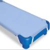 100% Cotton Standard Day-Care/Pre-School Cot Fitted Sheet with Elastic Straps, 400 TC Material for Child Care, Soft & Cool Toddler Nap Mattress Sheets, Pack of 6 - Light Blue Solid (23" W X 40" L) view 4
