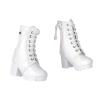 Yiju 1/6 Boot High Heeled Shoes for 12" Female Action Figures Doll Model, White view 1