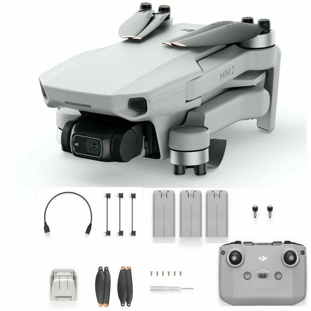 CAMRISE Original DJI Mini 2 Drone Quadcopter Ready To Fly 3 battery Bundle (Renewed)