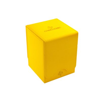 GameGenic Deck Box Squire XL Yellow 100CT Durable and Sturdy TCG, OCG, CCG Card Storage Compatible with Pokemon, Yugioh, Commander, and MTG Magic: The Gathering Cards