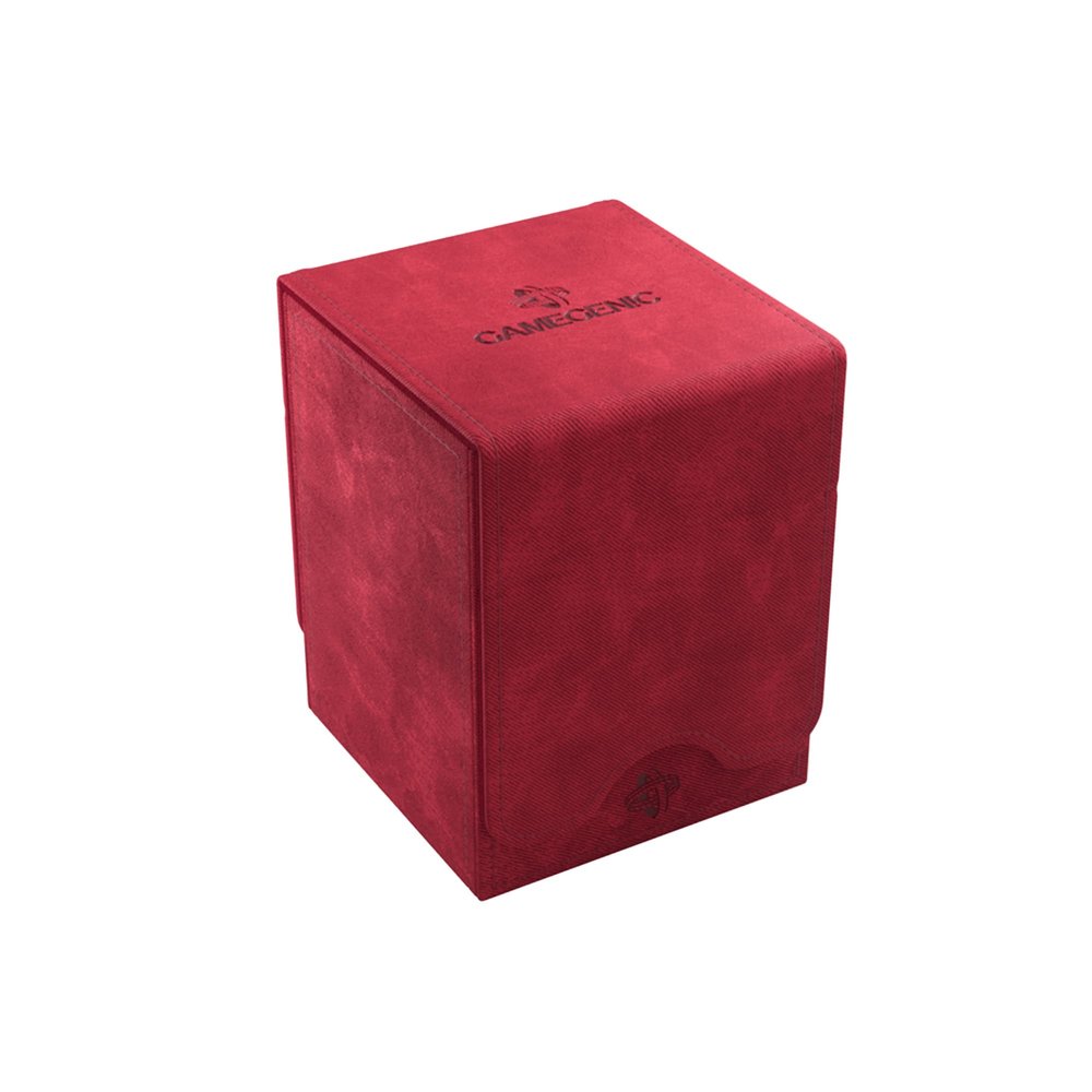 GameGenic Deck Box Squire XL Red 100CT Durable and Sturdy TCG, OCG, CCG Card Storage Compatible with Pokemon, Yugioh, Commander, and MTG Magic: The Gathering Cards