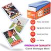 200 Card Sleeves Hard Plastic, Arjiekwei 3"X4" Baseball Cards Protectors Plastic, Premium Card Holder for Trading Sports Baseball Football Game Cards (100 Hard Sleeve + 100 Soft Sleeve) view 2