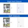 200 Card Sleeves Hard Plastic, Arjiekwei 3"X4" Baseball Cards Protectors Plastic, Premium Card Holder for Trading Sports Baseball Football Game Cards (100 Hard Sleeve + 100 Soft Sleeve) view 4